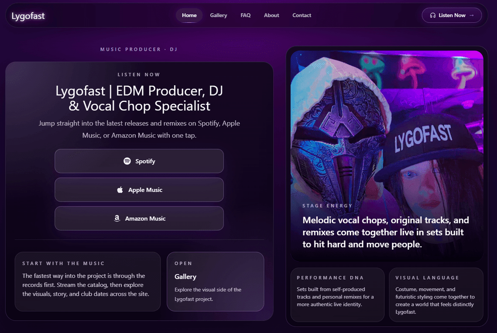 Lygofast website screenshot