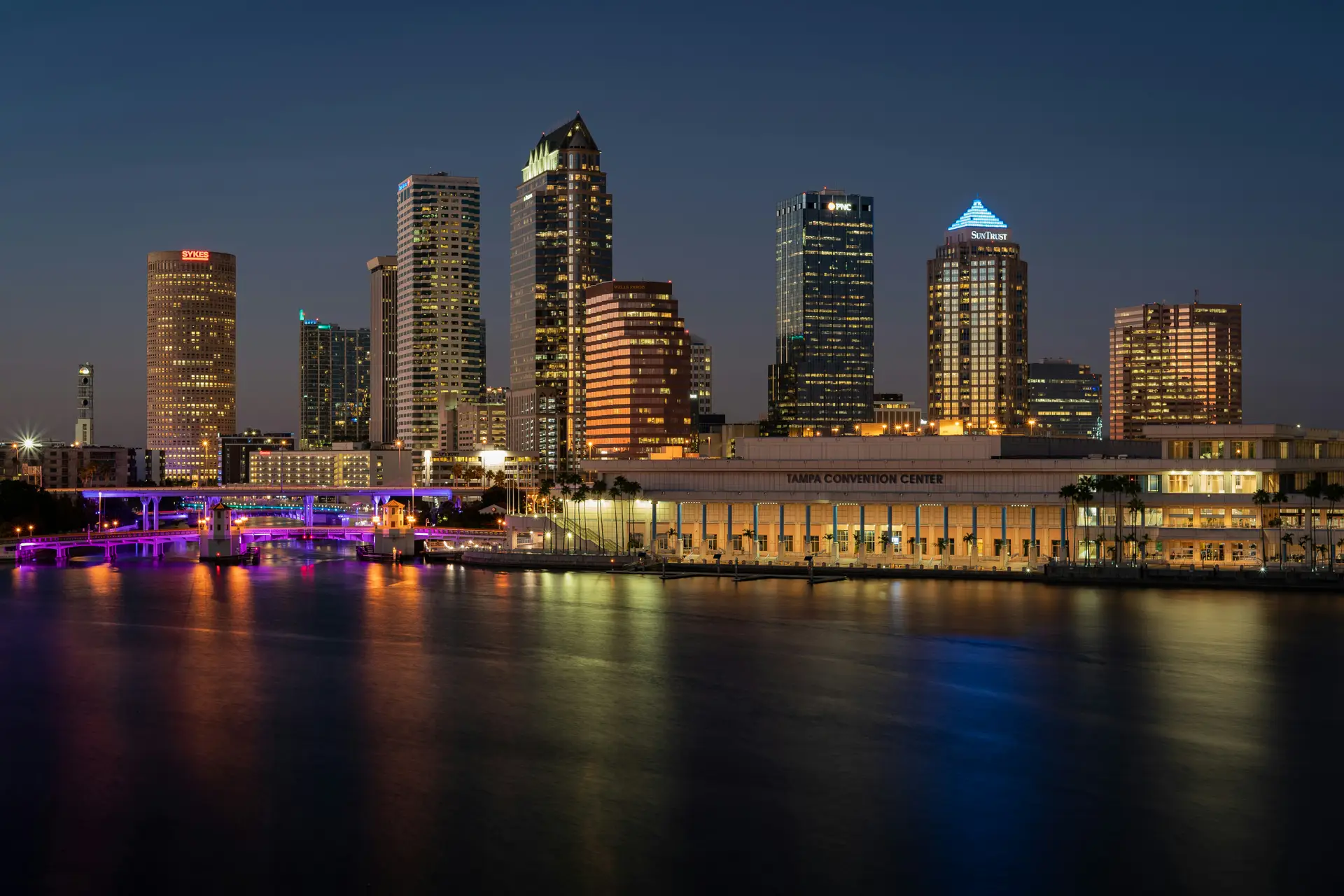 Tampa Bay skyline along the waterfront