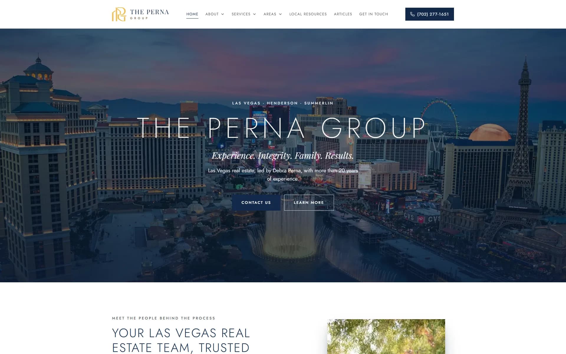 The Perna Group website screenshot